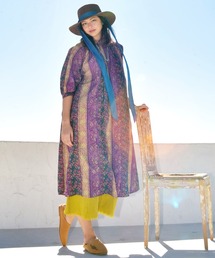 チャイハネ | 【チャイハネ】yul コットンドビーブロックプリントワンピース(ワンピース)