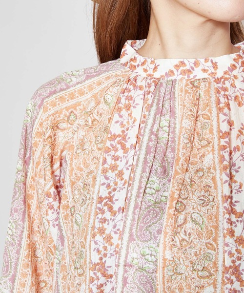 チャイハネ（チャイハネ）の「【チャイハネ】yul コットンドビーブロックプリントワンピース（ワンピース・レディース・ベージュ/レッド/グリーン・FREE）」の10枚目の写真