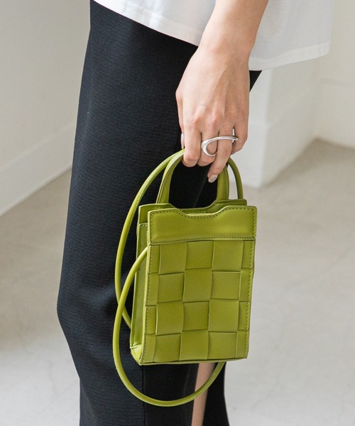 rectangle（レクタングル）の「メッシュショルダーバッグ（ショルダーバッグ・レディース・ブラック/グリーン/ベージュ/アイボリー/イエロー/ブラウン・FREE）」の5枚目の写真