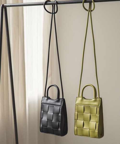 rectangle（レクタングル）の「メッシュショルダーバッグ（ショルダーバッグ・レディース・ブラック/グリーン/ベージュ/アイボリー/イエロー/ブラウン・FREE）」の22枚目の写真