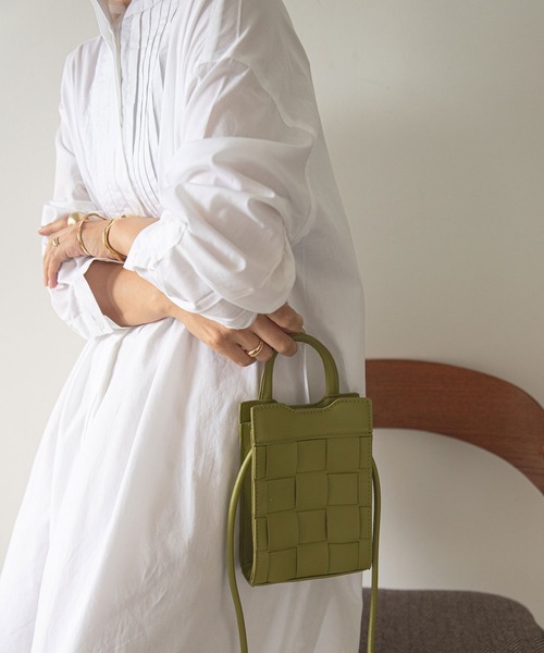 rectangle（レクタングル）の「メッシュショルダーバッグ（ショルダーバッグ・レディース・ブラック/グリーン/ベージュ/アイボリー/イエロー/ブラウン・FREE）」の21枚目の写真