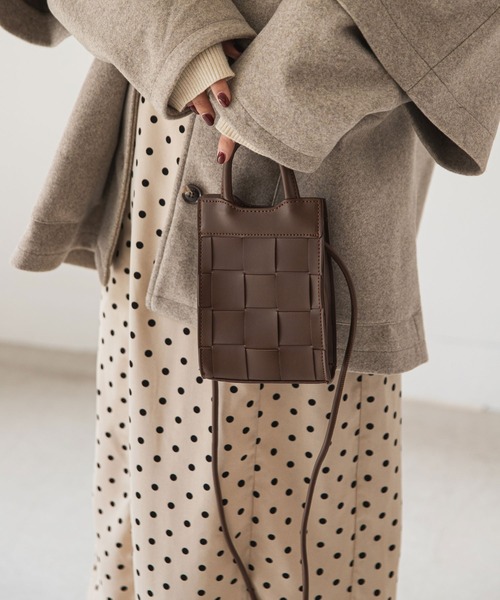 rectangle（レクタングル）の「メッシュショルダーバッグ（ショルダーバッグ・レディース・ブラック/グリーン/ベージュ/アイボリー/イエロー/ブラウン・FREE）」の14枚目の写真