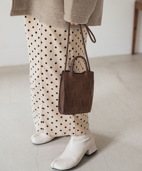 rectangle（レクタングル）の「メッシュショルダーバッグ（ショルダーバッグ・レディース・ブラック/グリーン/ベージュ/アイボリー/イエロー/ブラウン・FREE）」の15枚目の写真