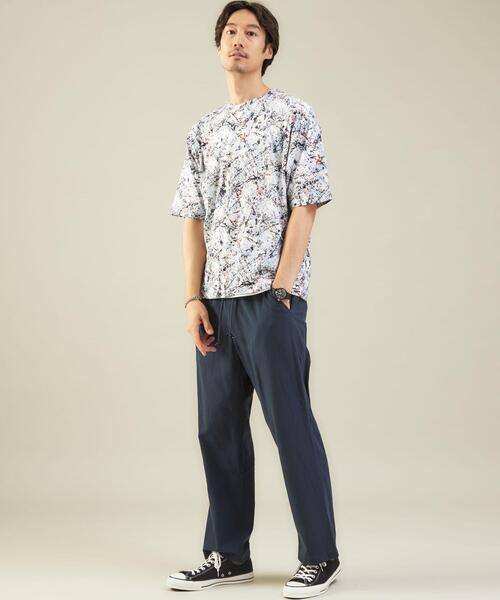 green label relaxing(グリーンレーベルリラクシング)の「<green label relaxing> ジャクソンポロック Tee Ⅰ Tシャツ(Tシャツ/カットソー・メンズ・ナチュラル/ブラック・L/M/XL/S)」の9枚目の写真