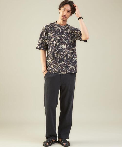 green label relaxing(グリーンレーベルリラクシング)の「<green label relaxing> ジャクソンポロック Tee Ⅰ Tシャツ(Tシャツ/カットソー・メンズ・ナチュラル/ブラック・L/M/XL/S)」の7枚目の写真