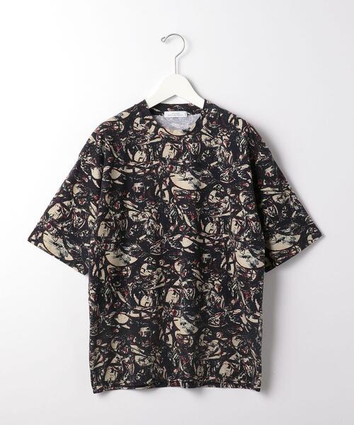 green label relaxing(グリーンレーベルリラクシング)の「<green label relaxing> ジャクソンポロック Tee Ⅰ Tシャツ(Tシャツ/カットソー・メンズ・ナチュラル/ブラック・L/M/XL/S)」の4枚目の写真