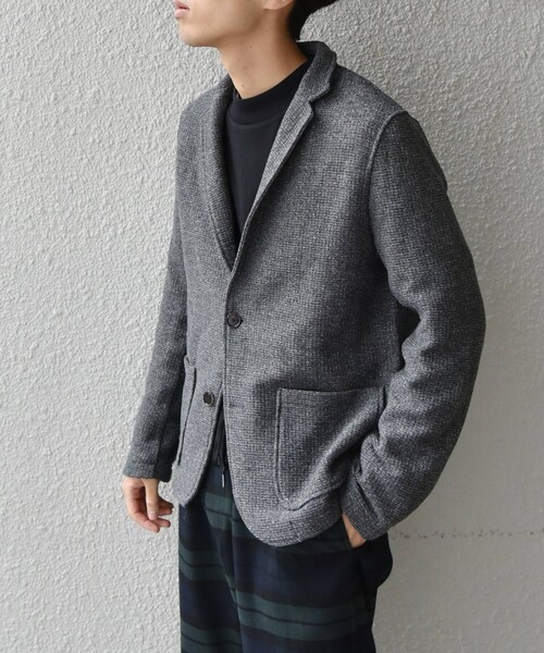 シップス エニィ/ＳＨＩＰＳ　ａｎｙ：　ウールライク　ストレッチ　ジャージー　カバージャケット◇ SHIPS any： ウールライク ストレッチ ジャージー カバー