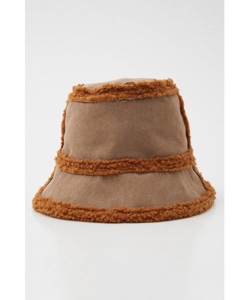 SLY（スライ）の「F MOUTON 2WAY BUCKET HAT ムートン バケット ハット（ハット・レディース・キャメル/ブラック・FREE）」の9枚目の写真