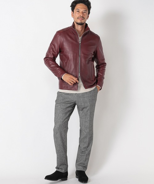 MEN'S BIGI（メンズビギ）の「12Gジャガードニット（ニット/セーター・メンズ・マスタード/ライトベージュ/パープル/ターコイズブルー・02/01/03）」の15枚目の写真
