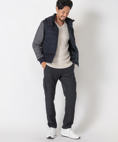 MEN'S BIGI（メンズビギ）の「12Gジャガードニット（ニット/セーター・メンズ・マスタード/ライトベージュ/パープル/ターコイズブルー・02/01/03）」の19枚目の写真