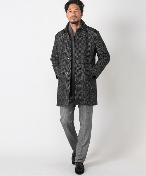 MEN'S BIGI（メンズビギ）の「12Gジャガードニット（ニット/セーター・メンズ・マスタード/ライトベージュ/パープル/ターコイズブルー・02/01/03）」の16枚目の写真