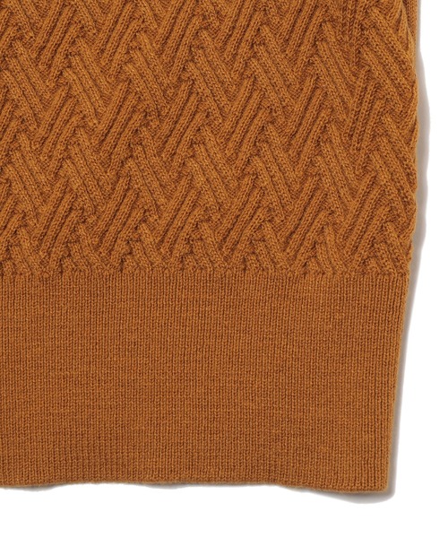 MEN'S BIGI（メンズビギ）の「12Gジャガードニット（ニット/セーター・メンズ・マスタード/ライトベージュ/パープル/ターコイズブルー・02/01/03）」の20枚目の写真