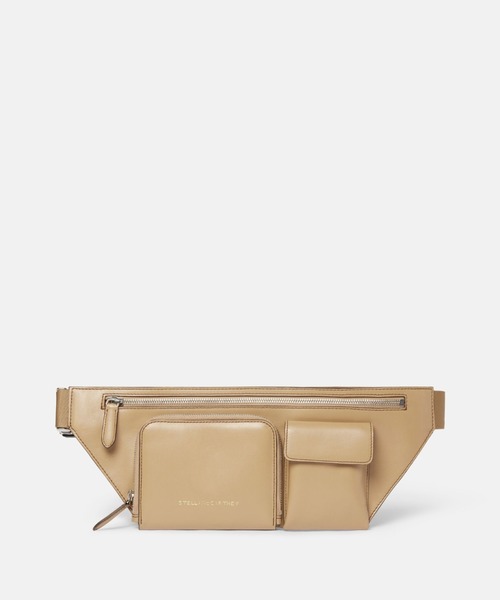 STELLA McCARTNEY(ステラマッカートニー)の「Zip It / ジップイット(ボディバッグ/ウエストポーチ・レディース・サンドベージュ/ブラック・ONE SIZE)」の1枚目の写真