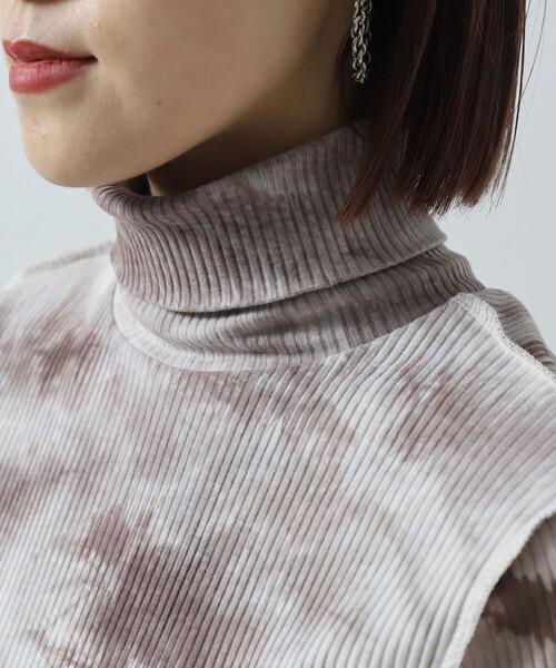 PUBLUX(パブリュクス)の「▽【PUBLUX/パブリュクス】タイダイテレコタートルトップス◇(Tシャツ/カットソー・レディース・ブラック/グレイッシュベージュ/ダークオレンジ・フリ-)」の9枚目の写真