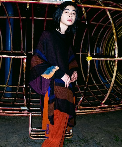 EFFECTEN（エフェクテン）の「mcg2937-St. Pitts knit poncho セントピッツニットポンチョ（ポンチョ・メンズ・ブラック系その他・FREE）」の4枚目の写真