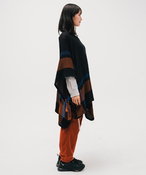 EFFECTEN（エフェクテン）の「mcg2937-St. Pitts knit poncho セントピッツニットポンチョ（ポンチョ・メンズ・ブラック系その他・FREE）」の10枚目の写真