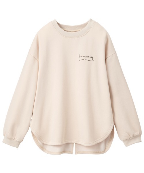 GeeRA(ジーラ)の「バックスリット裏起毛スウェット(スウェット・レディース・ベージュ/パープル・MEDIUM/SMALL/LARGE)」の3枚目の写真