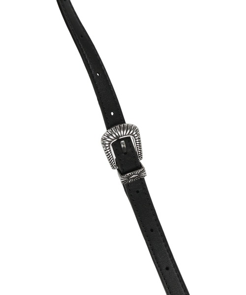 SPINNS（スピンズ）の「ウエスタンバックルデザイン ショルダーストラップ（スマホグッズ・レディース・クリア/ブラック・ONESIZE）」の5枚目の写真
