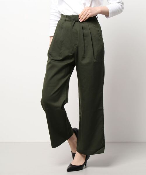 STYLEBLOCK(スタイルブロック)の「ツイルカラーストレートパンツ(その他パンツ・レディース・ベージュ/ターコイズブルー/ブラック/ブラウン/カーキ/オレンジ・M)」の4枚目の写真
