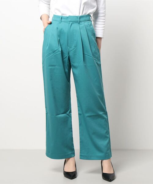 STYLEBLOCK(スタイルブロック)の「ツイルカラーストレートパンツ(その他パンツ・レディース・ベージュ/ターコイズブルー/ブラック/ブラウン/カーキ/オレンジ・M)」の5枚目の写真