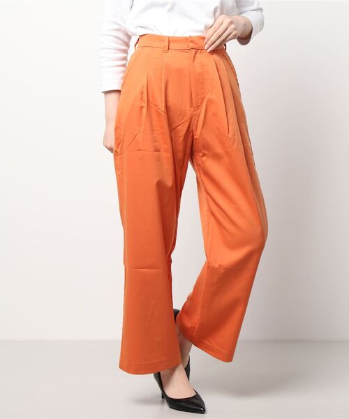 STYLEBLOCK(スタイルブロック)の「ツイルカラーストレートパンツ(その他パンツ・レディース・ベージュ/ターコイズブルー/ブラック/ブラウン/カーキ/オレンジ・M)」の6枚目の写真