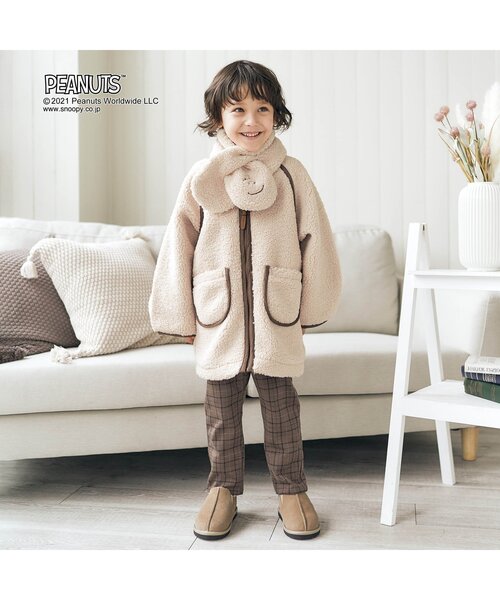 apres les cours（アプレレクール）の「/ショートボアブーツ（ブーツ・キッズ・ベージュ/ブラウン・15 /18/13/17/19/14/16）」の9枚目の写真