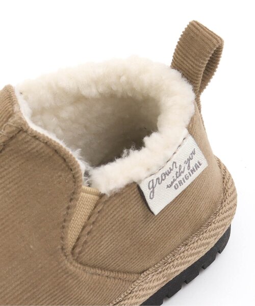 apres les cours（アプレレクール）の「/ショートボアブーツ（ブーツ・キッズ・ベージュ/ブラウン・15 /18/13/17/19/14/16）」の4枚目の写真