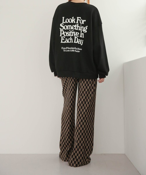 UNE MANSION（ユヌマンション）の「デイオーバーフィットトレーナー（Tシャツ/カットソー・レディース・クリーム/ライトグレー/ブラック・FREE）」の22枚目の写真