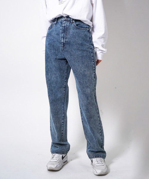 VENCEEXCHANGE（ヴァンスエクスチェンジ）の「ハイウエストストレートデニム（デニムパンツ・レディース・スカイブルー/グレー/オフホワイト/ブラック/ネイビー/ライトブルー・S/L/M/SS）」の20枚目の写真