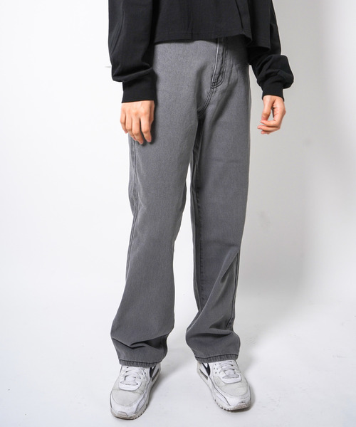 VENCEEXCHANGE（ヴァンスエクスチェンジ）の「ハイウエストストレートデニム（デニムパンツ・レディース・スカイブルー/グレー/オフホワイト/ブラック/ネイビー/ライトブルー・S/L/M/SS）」の11枚目の写真