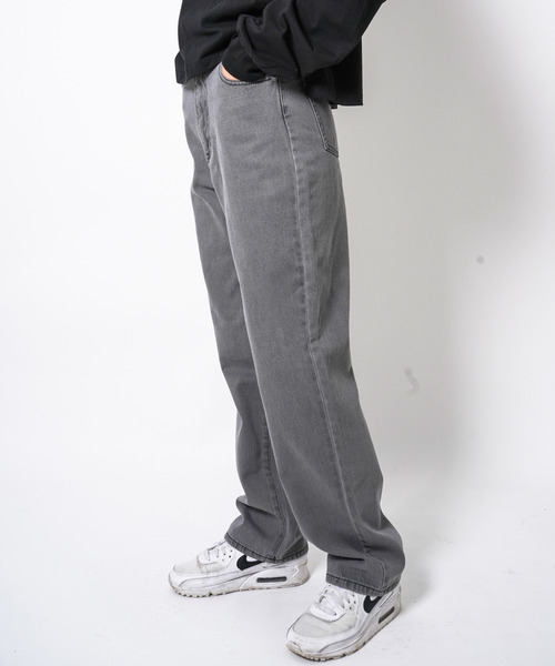 VENCEEXCHANGE（ヴァンスエクスチェンジ）の「ハイウエストストレートデニム（デニムパンツ・レディース・スカイブルー/グレー/オフホワイト/ブラック/ネイビー/ライトブルー・S/L/M/SS）」の10枚目の写真