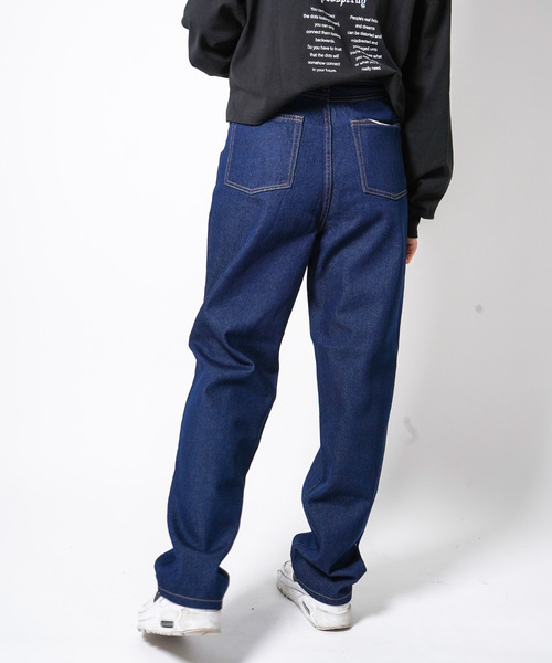 VENCEEXCHANGE（ヴァンスエクスチェンジ）の「ハイウエストストレートデニム（デニムパンツ・レディース・スカイブルー/グレー/オフホワイト/ブラック/ネイビー/ライトブルー・S/L/M/SS）」の7枚目の写真