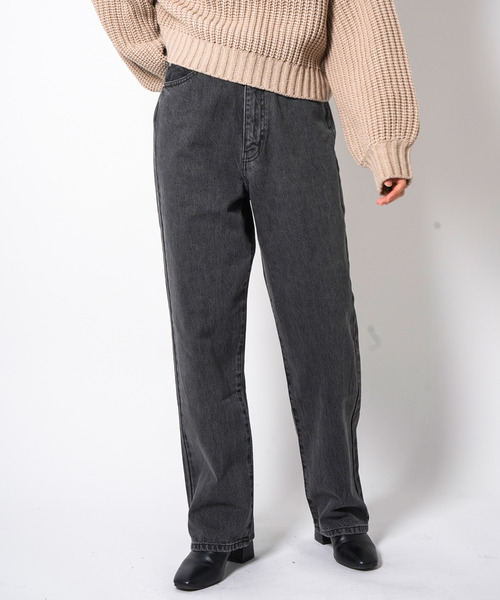 VENCEEXCHANGE（ヴァンスエクスチェンジ）の「ハイウエストストレートデニム（デニムパンツ・レディース・スカイブルー/グレー/オフホワイト/ブラック/ネイビー/ライトブルー・S/L/M/SS）」の22枚目の写真