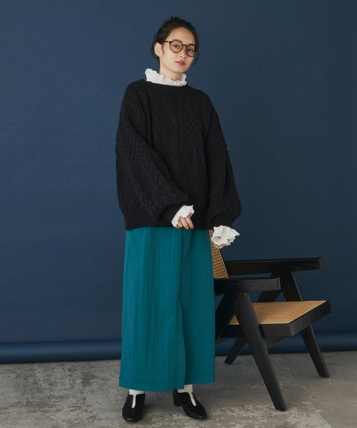 Libra Cue(リブラ キュー)の「2wayパターンニットカーディガン(カーディガン/ボレロ・レディース・アイボリー/ブラック/レッド・FREE)」の20枚目の写真