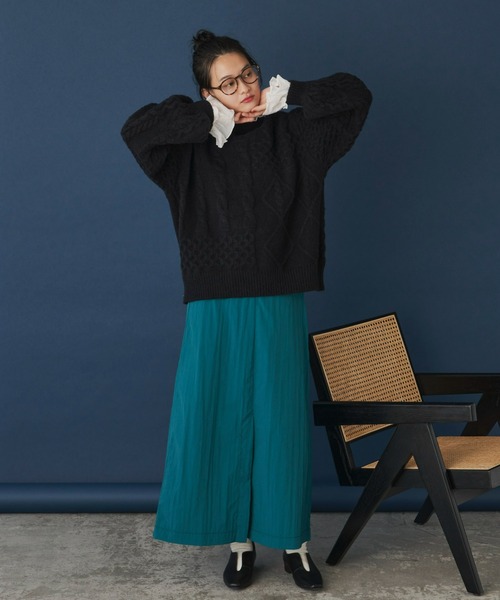 Libra Cue(リブラ キュー)の「2wayパターンニットカーディガン(カーディガン/ボレロ・レディース・アイボリー/ブラック/レッド・FREE)」の17枚目の写真