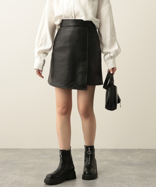 Heather(ヘザー)の「winterラップミニスカート 239665(スカート・レディース・ブラック系その他/ブラウン系その他/ブラック・S/M)」の3枚目の写真