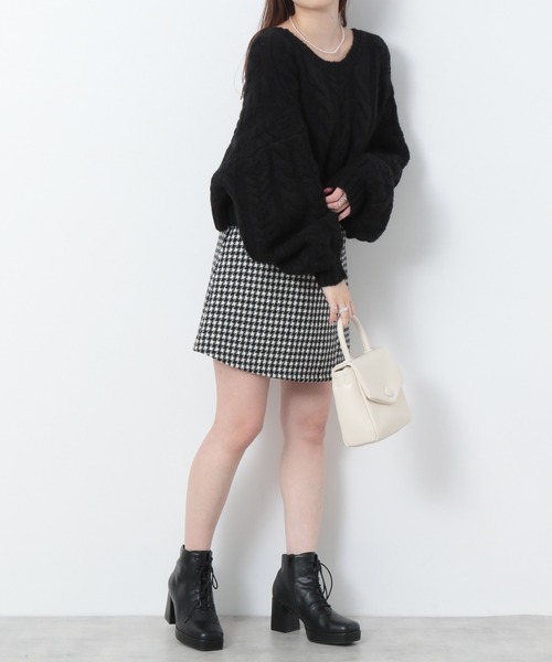 Heather(ヘザー)の「winterラップミニスカート 239665(スカート・レディース・ブラック系その他/ブラウン系その他/ブラック・S/M)」の8枚目の写真