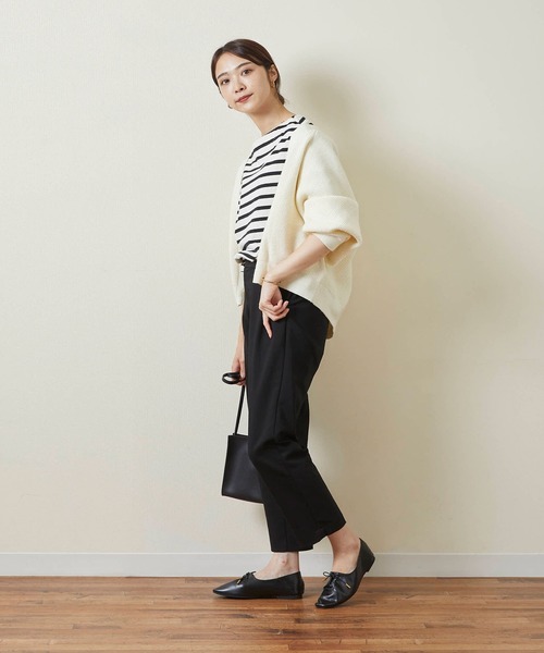 menue（メヌエ）の「2wayスクエアトゥレースアップシューズ（ドレスシューズ・レディース・ブラック/アイボリー/グレイッシュベージュ・22.0cm/22.5cm/23.5cm/25.0cm/21.5cm/23.0cm/24.5cm/25.5cm/26.0cm/24.0cm）」の6枚目の写真