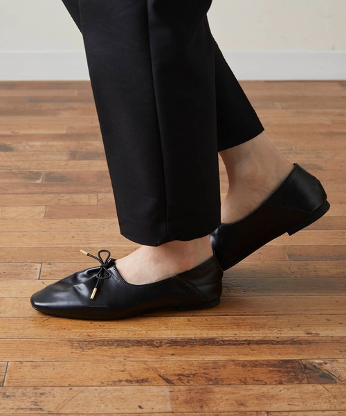 menue（メヌエ）の「2wayスクエアトゥレースアップシューズ（ドレスシューズ・レディース・ブラック/アイボリー/グレイッシュベージュ・22.0cm/22.5cm/23.5cm/25.0cm/21.5cm/23.0cm/24.5cm/25.5cm/26.0cm/24.0cm）」の8枚目の写真