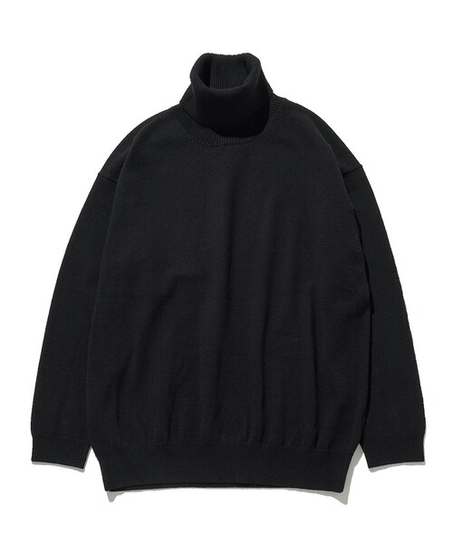 J.PRESS YORK STREET（ジェイプレスヨークストリート）の「【UNISEX】マルチファンクション タートルニット（ニット/セーター・メンズ・ブラック系/グレー系/アイボリー系・SMALL/MEDIUM/LARGE）」の2枚目の写真