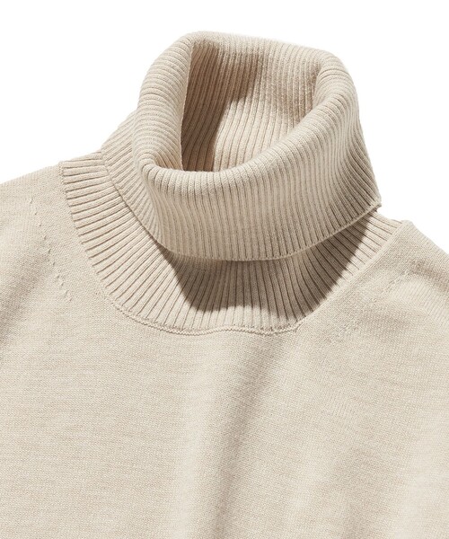 J.PRESS YORK STREET（ジェイプレスヨークストリート）の「【UNISEX】マルチファンクション タートルニット（ニット/セーター・メンズ・ブラック系/グレー系/アイボリー系・SMALL/MEDIUM/LARGE）」の7枚目の写真