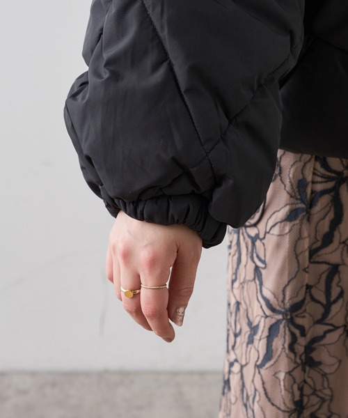 natural couture（ナチュラルクチュール）の「【WEB限定カラー有り】マイクロタフタダイヤキルト中綿ジャケット（ダウンジャケット/コート・レディース・アイボリー/ブラック/グレイッシュベージュ/ミント・FREE）」の14枚目の写真