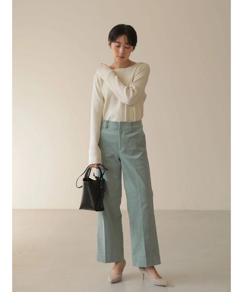 AMERICAN HOLIC(アメリカンホリック)の「ストレッチコールテンセンタープレスパンツ(その他パンツ・レディース・チャコールグレー/オフホワイト/サックスブルー/グレイッシュベージュ・S/M/L/XS)」の16枚目の写真