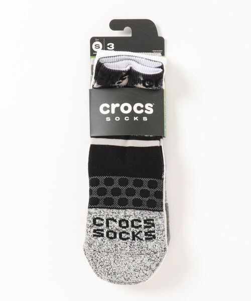 crocs（クロックス）の「クロックス crocs クロックス ソックス アダルト クォーター グラフィック ３ パック Crocs Socks Adult Quarter Graphic 3-Pack（ソックス/靴下・レディース・ホワイト/カモフラージュ/マルチ・S/M/L）」の6枚目の写真