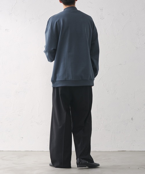 epnok（エプノック）の「モックネックルーズスウェット（スウェット・メンズ・ブラック/ナチュラル/グレイッシュブルー/グレイッシュベージュ・SMALL/LARGE/MEDIUM）」の16枚目の写真