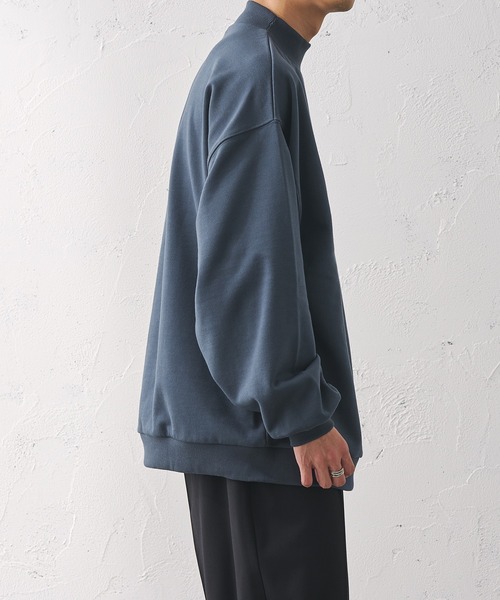 epnok（エプノック）の「モックネックルーズスウェット（スウェット・メンズ・ブラック/ナチュラル/グレイッシュブルー/グレイッシュベージュ・SMALL/LARGE/MEDIUM）」の10枚目の写真