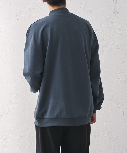 epnok（エプノック）の「モックネックルーズスウェット（スウェット・メンズ・ブラック/ナチュラル/グレイッシュブルー/グレイッシュベージュ・SMALL/LARGE/MEDIUM）」の11枚目の写真