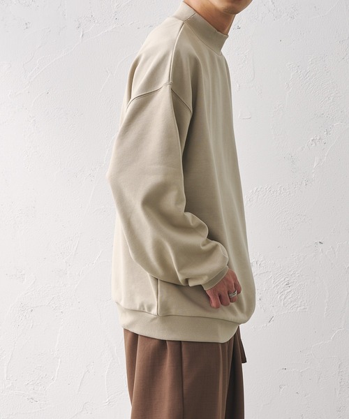 epnok（エプノック）の「モックネックルーズスウェット（スウェット・メンズ・ブラック/ナチュラル/グレイッシュブルー/グレイッシュベージュ・SMALL/LARGE/MEDIUM）」の22枚目の写真