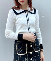 titty＆Co. PETIT | 【titty&Co.PETIT】ビックカラーニットカーデトップス(カーディガン/ボレロ)