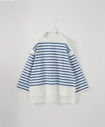 <CITEN(シテン)>パネルボーダー ルーズ Tシャツ